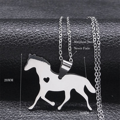 Stainless Steel Horse Necklaces