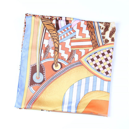 Idalia Orange Silk Scarf / 90cm