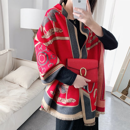 Nour Pashmina Scarf Red
