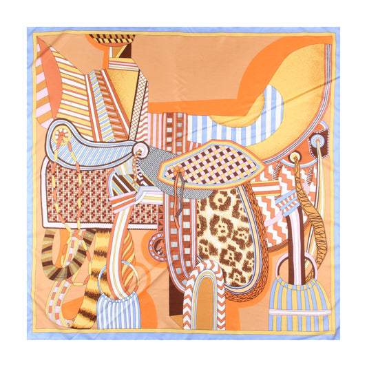 Idalia Orange Silk Scarf / 90cm