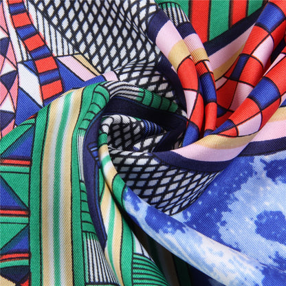 Idalia Black Silk Scarf / 90cm
