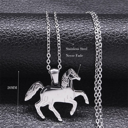 Stainless Steel Horse Necklaces