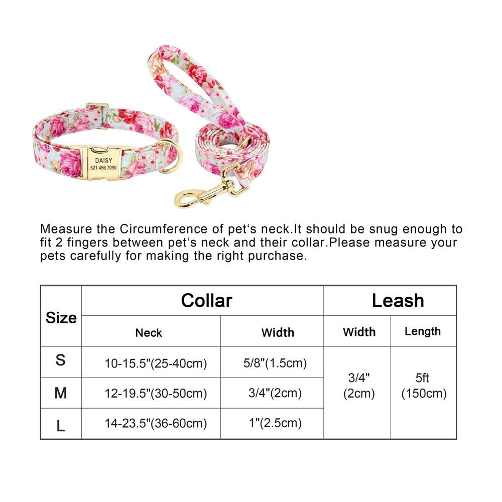 Floresta Pink Collar with Custom Engraving - Dogs and Horses
