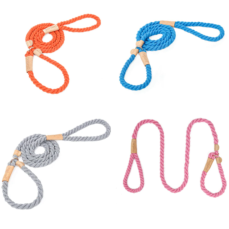 Pink Rope Slip Leash & Collar - Dogs and Horses